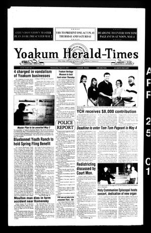 Primary view of object titled 'Yoakum Herald-Times (Yoakum, Tex.), Vol. 109, No. 17, Ed. 1 Wednesday, April 25, 2001'.