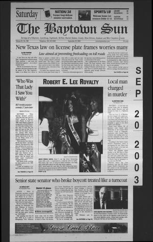Primary view of object titled 'The Baytown Sun (Baytown, Tex.), Vol. 81, No. 296, Ed. 1 Saturday, September 20, 2003'.