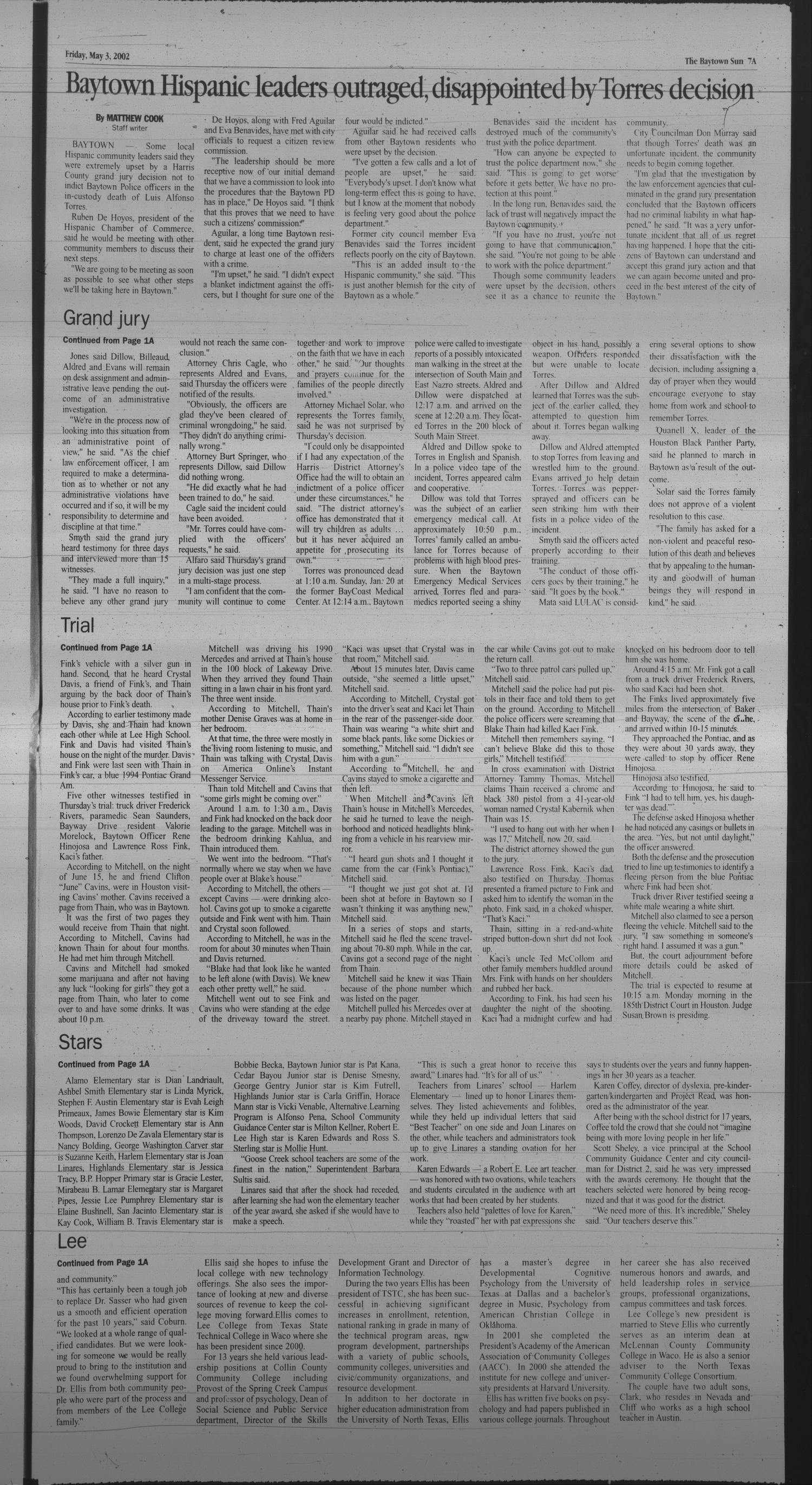 The Baytown Sun (Baytown, Tex.), Vol. 80, No. 158, Ed. 1 Friday, May 3, 2002
                                                
                                                    [Sequence #]: 7 of 20
                                                