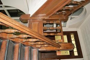 Primary view of object titled '1883 Bastrop County Courthouse Stairs to Second Floor'.