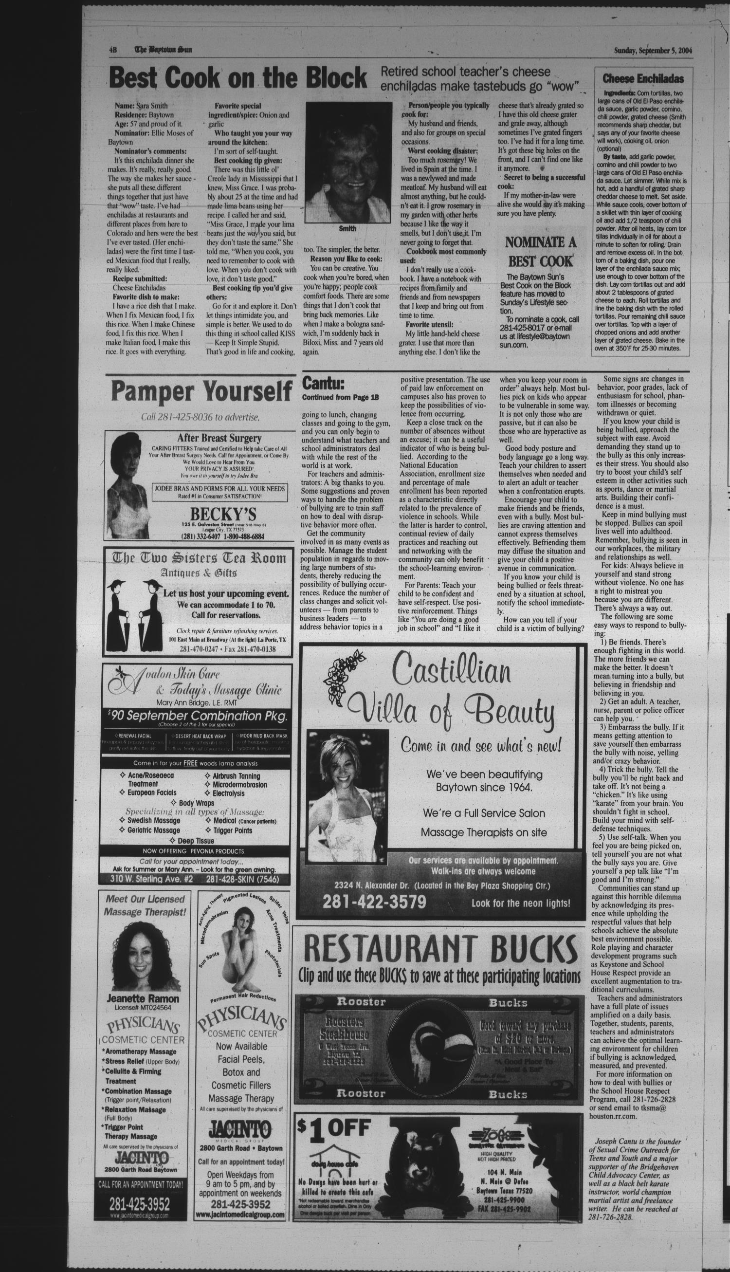 The Baytown Sun (Baytown, Tex.), Vol. 83, No. 278, Ed. 1 Sunday, September 5, 2004
                                                
                                                    [Sequence #]: 16 of 20
                                                