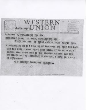 [Telegram from C. C. McRorey, April 12, 1953]
