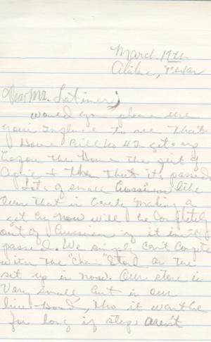 [Letter to Truett Latimer, March 17, 1953]