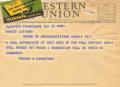 Letter: [Telegram from French M. Robertson, February 25, 1953]