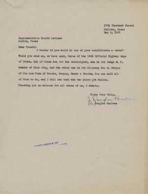 [Letter from J. Douglas Hembree to Truett Latimer, May 5, 1953]