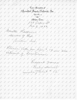 [Letter from Truett Latimer to Ruby Hamil, February 3, 1953]