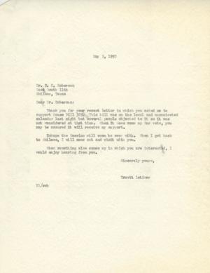 [Letter from Truett Latimer to Dr. B. C. Roberson, May 5, 1953]