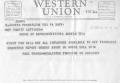 Letter: [Telegram from Paul Graham, March 14, 1953]