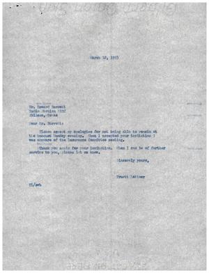 [Letter from Truett Latimer to Howard Barrett, March 18, 1953]