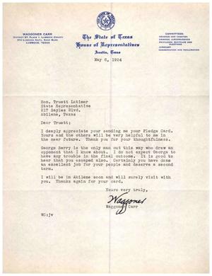 [Letter from Waggoner Carr to Truett Latimer, May 6, 1954]