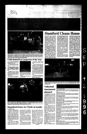 Stamford American (Stamford, Tex.), Vol. 72, No. 25, Ed. 1 Thursday, September 12, 1996