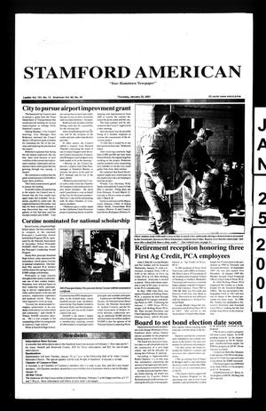 Stamford American (Stamford, Tex.), Vol. 80, No. 45, Ed. 1 Thursday, January 25, 2001