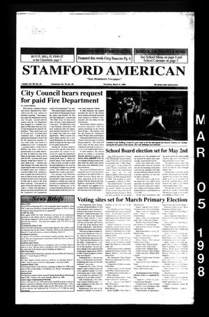 Stamford American (Stamford, Tex.), Vol. 76, No. 50, Ed. 1 Thursday, March 5, 1998