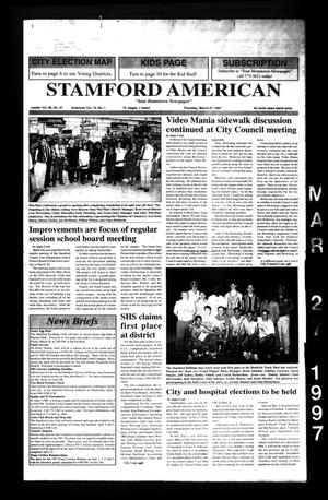 Primary view of object titled 'Stamford American (Stamford, Tex.), Vol. 72, No. 1, Ed. 1 Thursday, March 27, 1997'.