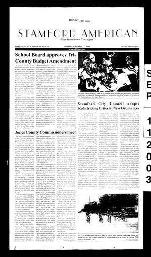 Stamford American (Stamford, Tex.), Vol. 83, No. 24, Ed. 1 Thursday, September 11, 2003