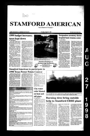 Stamford American (Stamford, Tex.), Vol. 78, No. 23, Ed. 1 Thursday, August 27, 1998