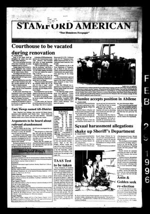 Stamford American (Stamford, Tex.), Vol. 72, No. 49, Ed. 1 Thursday, February 29, 1996