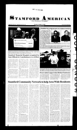 Stamford American (Stamford, Tex.), Vol. 83, No. 28, Ed. 1 Thursday, October 9, 2003