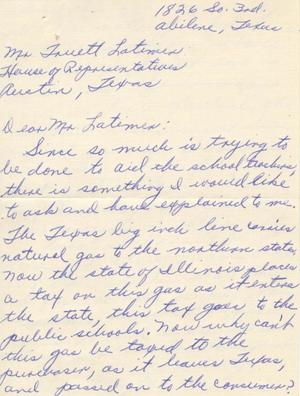 [Letter from Mrs. F. A. McKinnis to Truett Latimer]