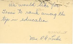 [Letter from Mrs. R. H. Locke to Truett Latimer, April 18, 1953]