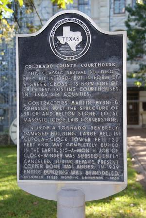 1891 Colorado County Courthouse THSC Marker