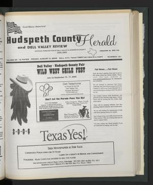 Primary view of object titled 'Hudspeth County Herald and Dell Valley Review (Dell City, Tex.), Vol. 50, No. 151, Ed. 1 Friday, August 4, 2006'.