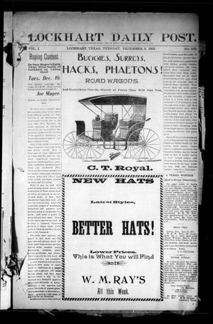 Primary view of object titled 'Lockhart Daily Post. (Lockhart, Tex.), Vol. 1, No. 235, Ed. 1 Tuesday, December 3, 1901'.