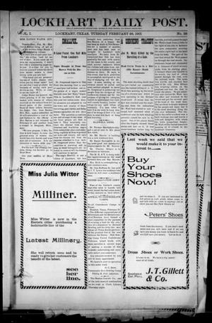 Lockhart Daily Post. (Lockhart, Tex.), Vol. 1, No. 38, Ed. 1 Tuesday, February 26, 1901