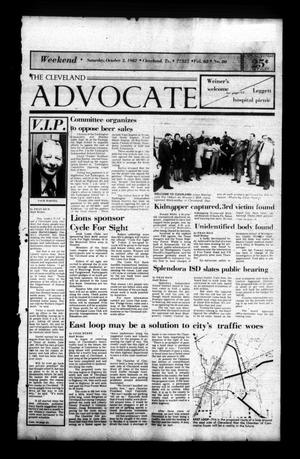 Primary view of object titled 'The Cleveland Advocate (Cleveland, Tex.), Vol. 63, No. 80, Ed. 1 Saturday, October 2, 1982'.