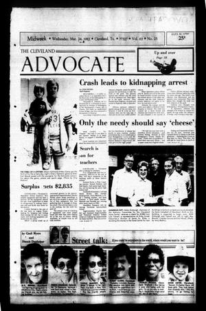 Primary view of object titled 'The Cleveland Advocate (Cleveland, Tex.), Vol. 63, No. 25, Ed. 1 Wednesday, March 24, 1982'.