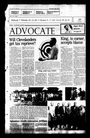 The Cleveland Advocate (Cleveland, Tex.), Vol. 62, No. 93, Ed. 1 Wednesday, November 18, 1981