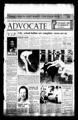 Primary view of object titled 'The Cleveland Advocate (Cleveland, Tex.), Vol. 63, No. 20, Ed. 1 Saturday, March 6, 1982'.