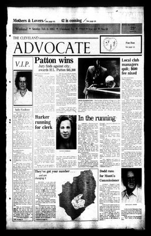 Primary view of object titled 'The Cleveland Advocate (Cleveland, Tex.), Vol. 63, No. 12, Ed. 1 Saturday, February 6, 1982'.