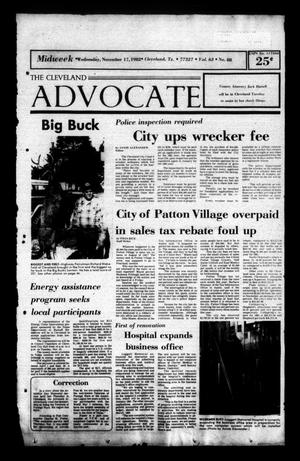 Primary view of object titled 'The Cleveland Advocate (Cleveland, Tex.), Vol. 63, No. 92, Ed. 1 Wednesday, November 17, 1982'.