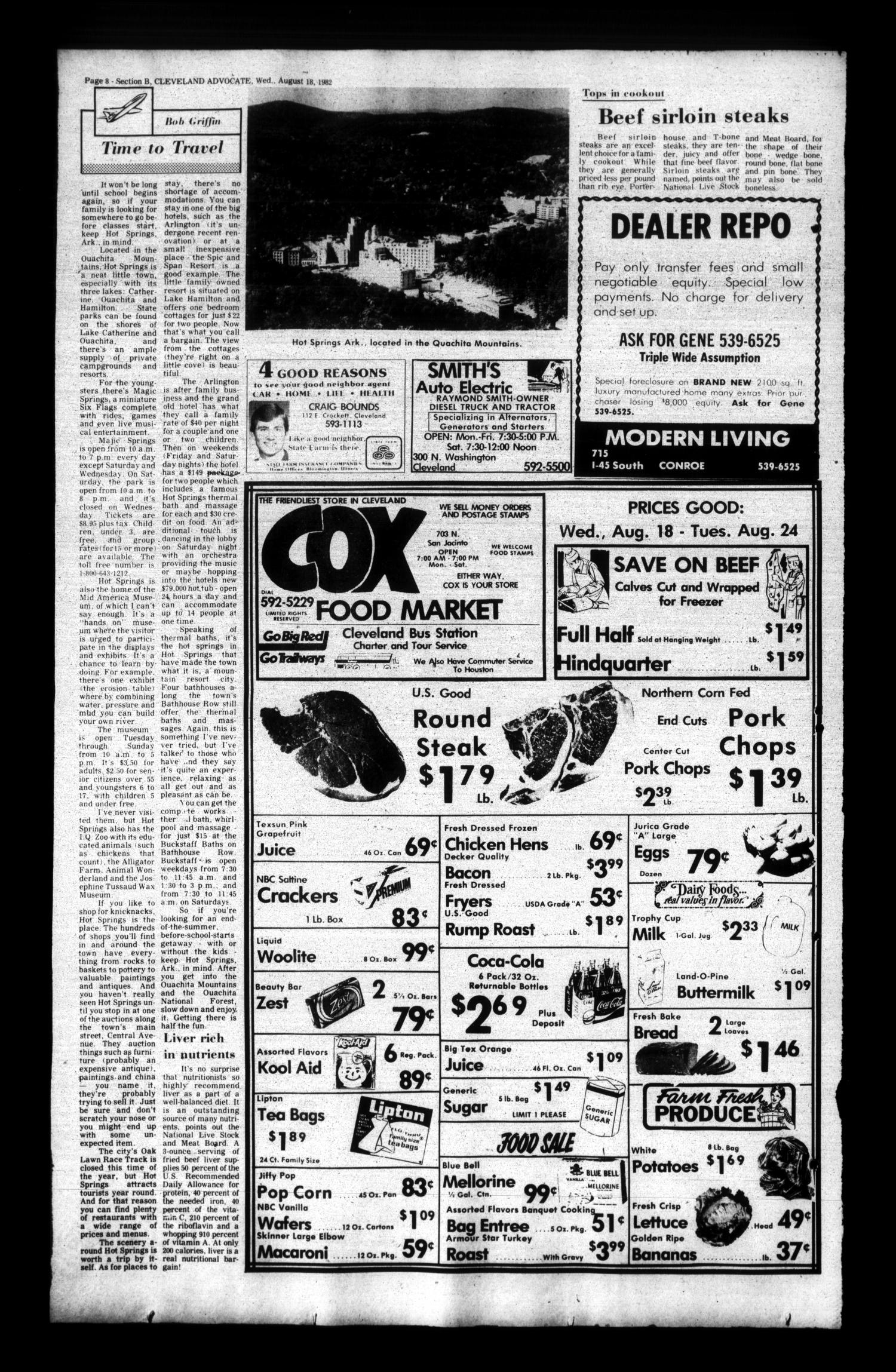 The Cleveland Advocate (Cleveland, Tex.), Vol. 63, No. 67, Ed. 1 Wednesday, August 18, 1982
                                                
                                                    [Sequence #]: 16 of 16
                                                