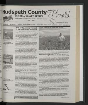 Primary view of object titled 'Hudspeth County Herald and Dell Valley Review (Dell City, Tex.), Vol. 54, No. 44, Ed. 1 Friday, September 17, 2010'.