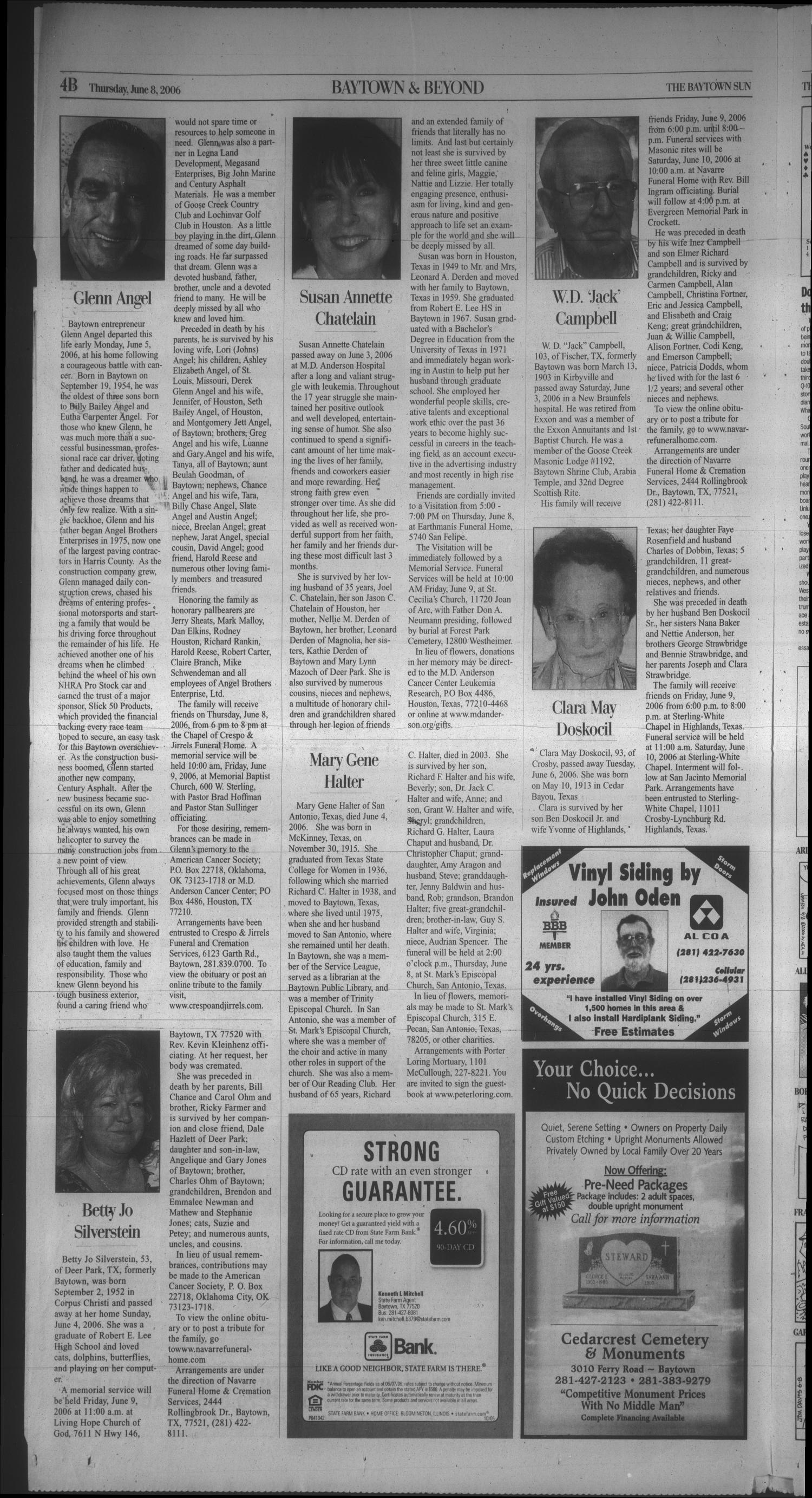 The Baytown Sun (Baytown, Tex.), Vol. 85, No. 209, Ed. 1 Thursday, June 8, 2006
                                                
                                                    [Sequence #]: 12 of 16
                                                