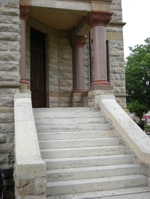 1896 Denton County Courthouse  Inside Corner Entrance