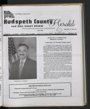 Primary view of object titled 'Hudspeth County Herald and Dell Valley Review (Dell City, Tex.), Vol. 51, No. 185, Ed. 1 Friday, April 13, 2007'.