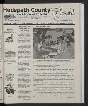 Primary view of object titled 'Hudspeth County Herald and Dell Valley Review (Dell City, Tex.), Vol. 54, No. 2, Ed. 1 Friday, November 27, 2009'.