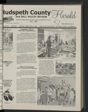 Hudspeth County Herald and Dell Valley Review (Dell City, Tex.), Vol. 54, No. 14, Ed. 1 Friday, February 19, 2010