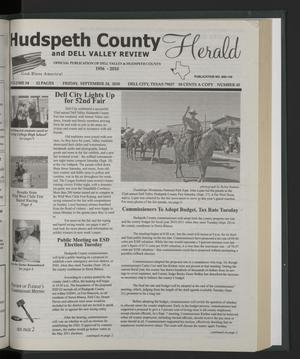 Hudspeth County Herald and Dell Valley Review (Dell City, Tex.), Vol. 54, No. 45, Ed. 1 Friday, September 24, 2010