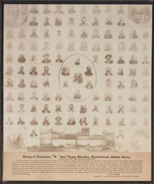 Primary view of object titled '[Company A, 2nd Texas Cavalry, Confederate States Army]'.