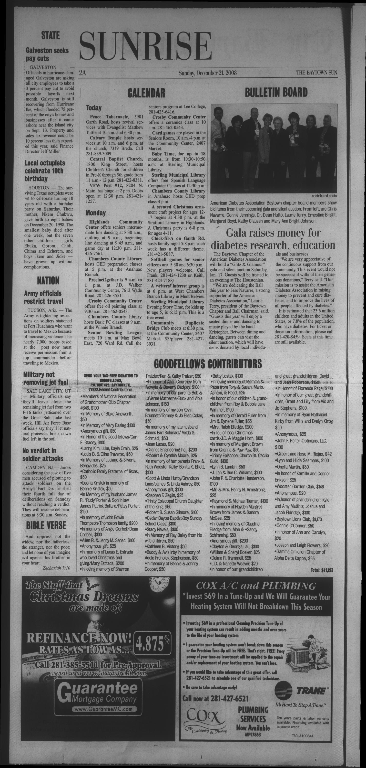 The Baytown Sun (Baytown, Tex.), Vol. 88, No. 353, Ed. 1 Sunday, December 21, 2008
                                                
                                                    [Sequence #]: 2 of 18
                                                