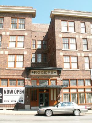 1912 Rogers Hotel Entrance on Main Street