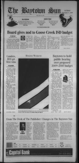 Primary view of object titled 'The Baytown Sun (Baytown, Tex.), Vol. 89, No. 249, Ed. 1 Sunday, September 6, 2009'.