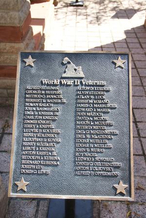 [World War II Veterans Plaque]