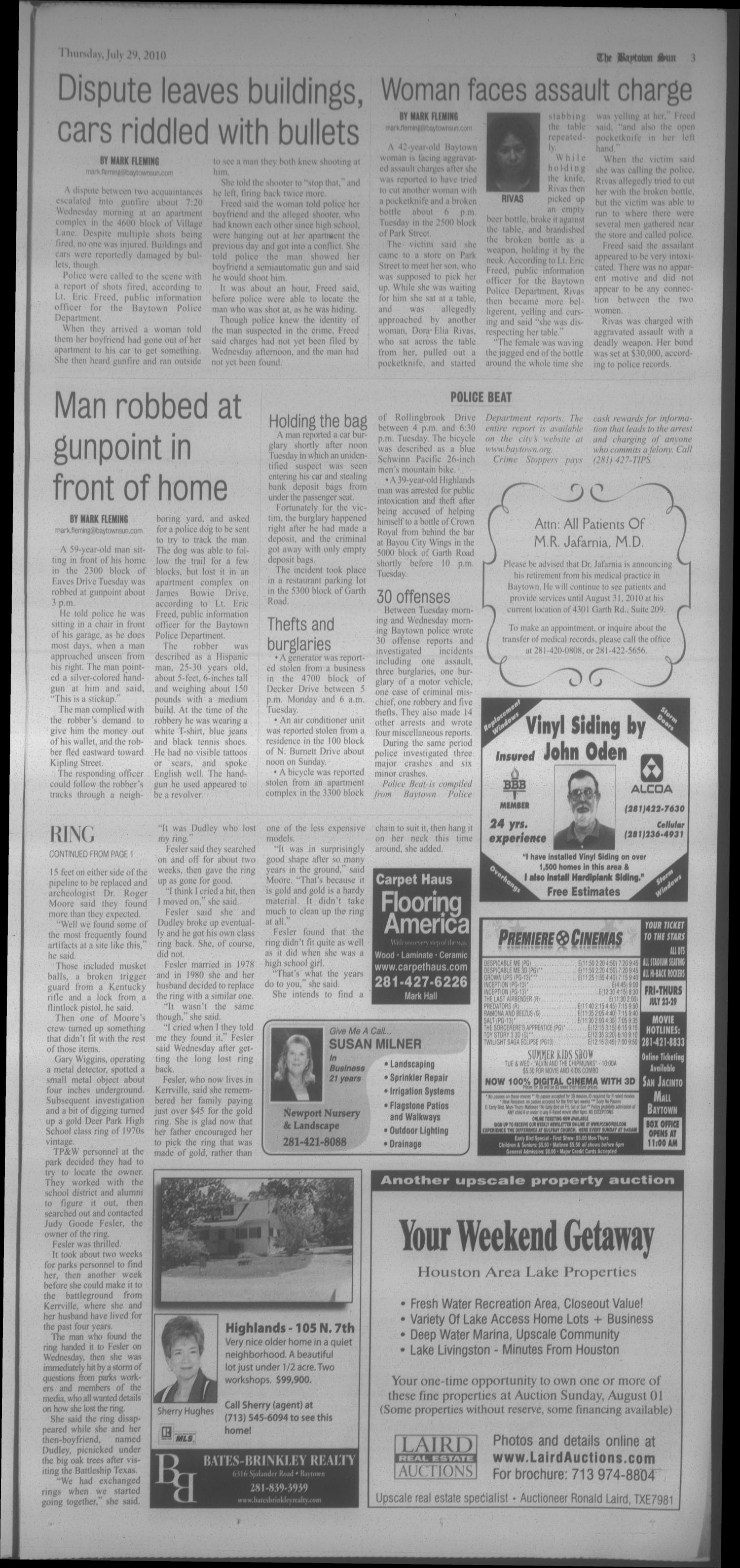 The Baytown Sun (Baytown, Tex.), Vol. 90, No. 150, Ed. 1 Thursday, July 29, 2010
                                                
                                                    [Sequence #]: 3 of 10
                                                