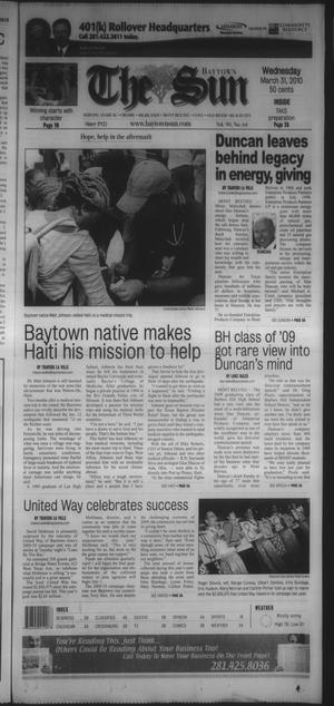 Primary view of object titled 'The Baytown Sun (Baytown, Tex.), Vol. 90, No. 64, Ed. 1 Wednesday, March 31, 2010'.