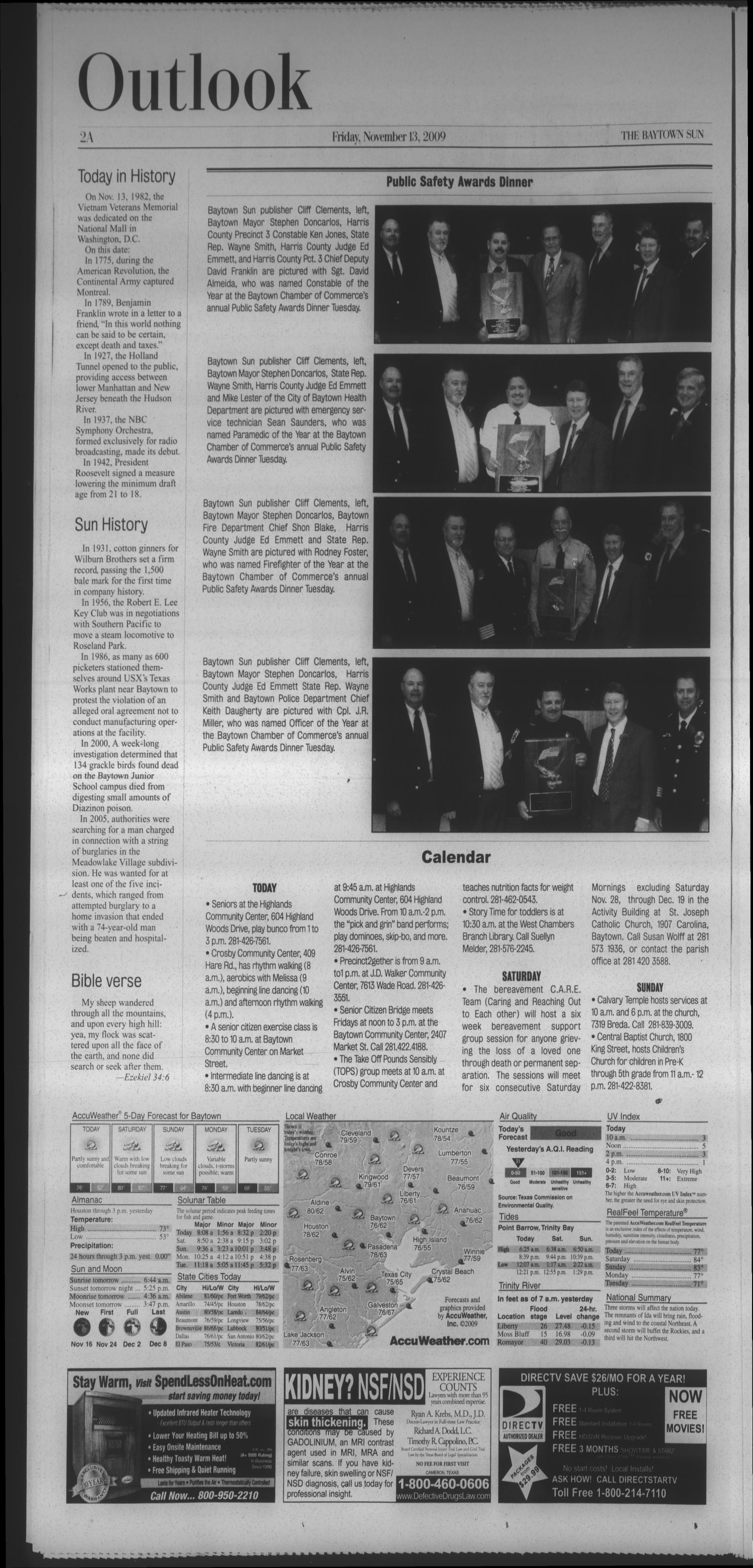 The Baytown Sun (Baytown, Tex.), Vol. 89, No. 297, Ed. 1 Friday, November 13, 2009
                                                
                                                    [Sequence #]: 2 of 12
                                                